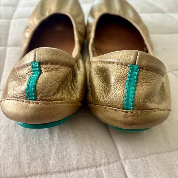 Tieks Metallic Gold Ballet Flats - Picture 5 of 13